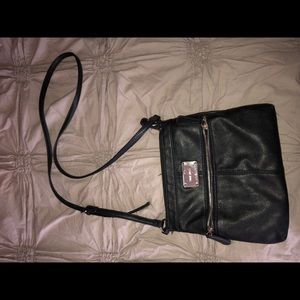 Over the shoulder black Nine West purse.